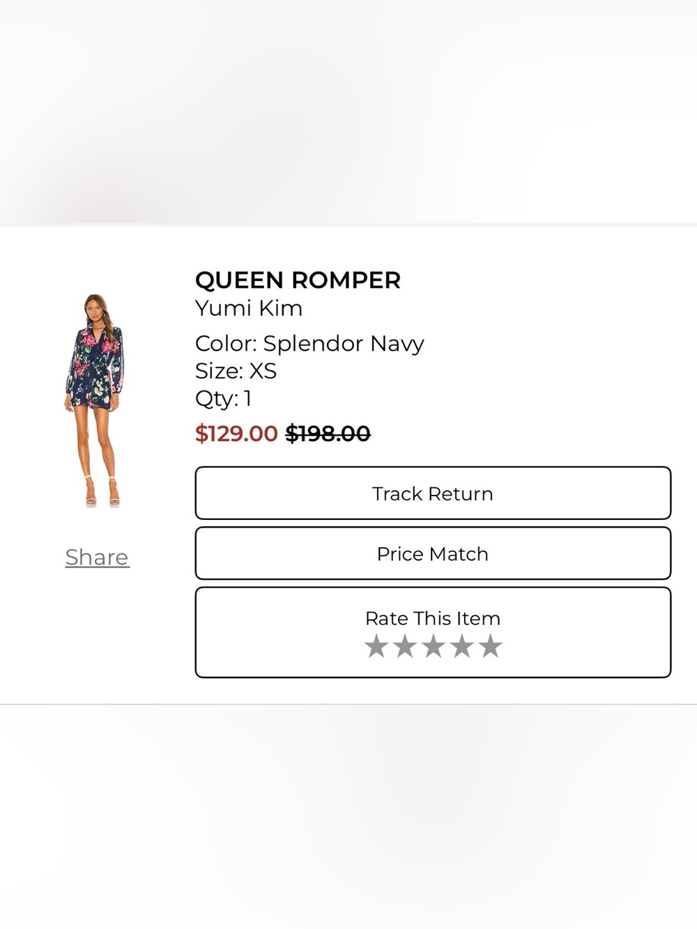 Yumi Kim Splendor Navy Floral Romper